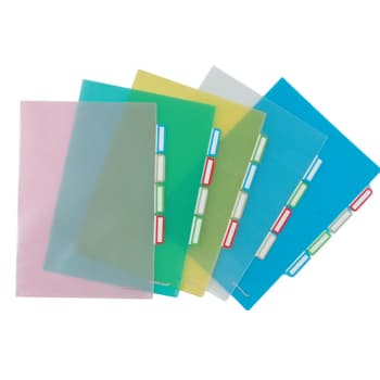 Bolsa Plastico em L A4 c/ 4 Separadores - Vermelho