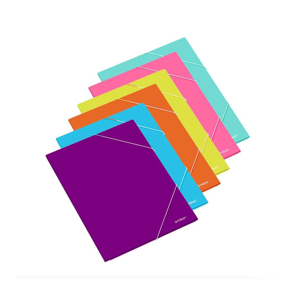 Capa Elásticos A3 Ambar School Cartolina Plastificada 1un