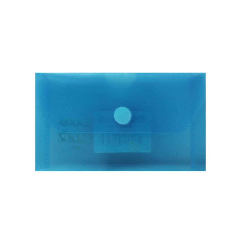 Bolsa Envelope 105x65mm Fecho Velcro Plástico Azul