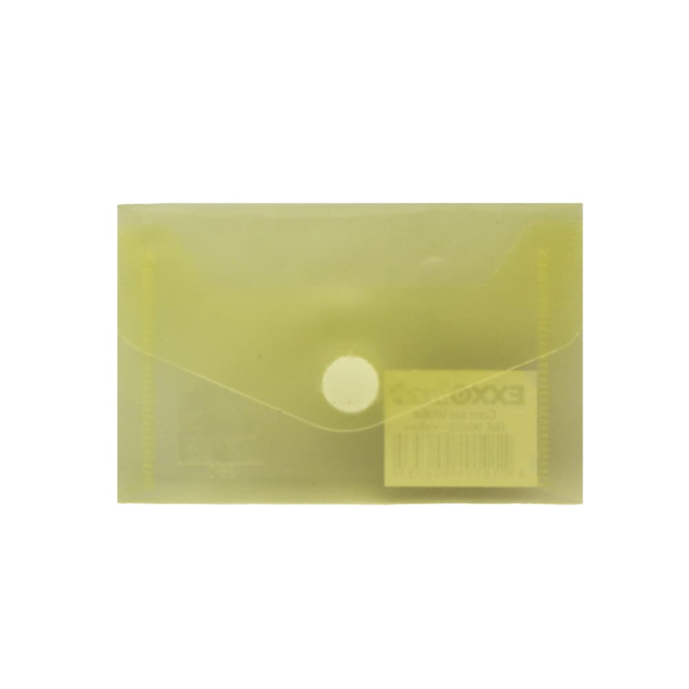 Bolsa Envelope 105x65mm Fecho Velcro Plástico Amarelo