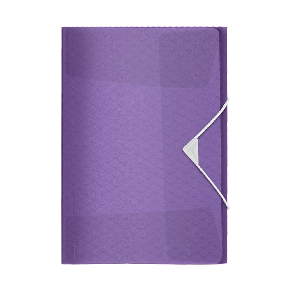 Pasta Plástico c/Elásticos A4 3 Abas Malva