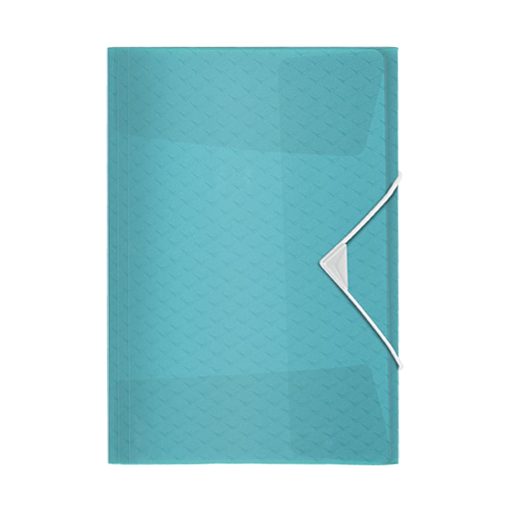 Pasta Plástico c/Elásticos A4 3 Abas Azul