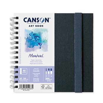 Caderno Canson Artbook Montval 20x20cm 300g 48Fls