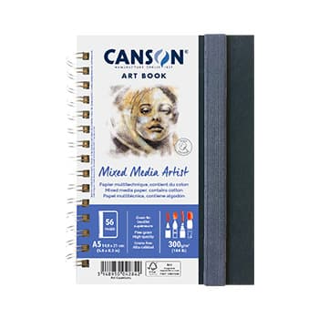 Caderno Canson Artbook Mixed Media Artist A5 300g 56Fls