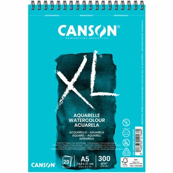 Bloco Espiralado Canson XL Aquarelle A5 300g 20Fls