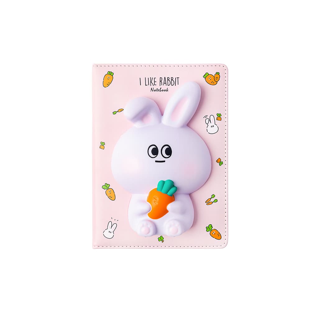 Bloco Notas 194x165mm Squishy I Like Rabbit 128Fls