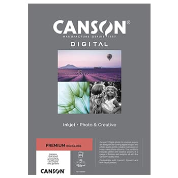 Papel 255gr A3 Foto Canson Premium Highgloss 20 Folhas