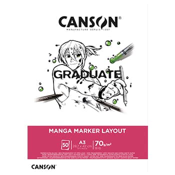 Bloco Canson Graduate Manga Marker Layout A3 70g 50Fls