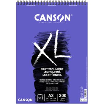 Bloco Espiralado Canson XL Mix Media A3 300g 30Fls