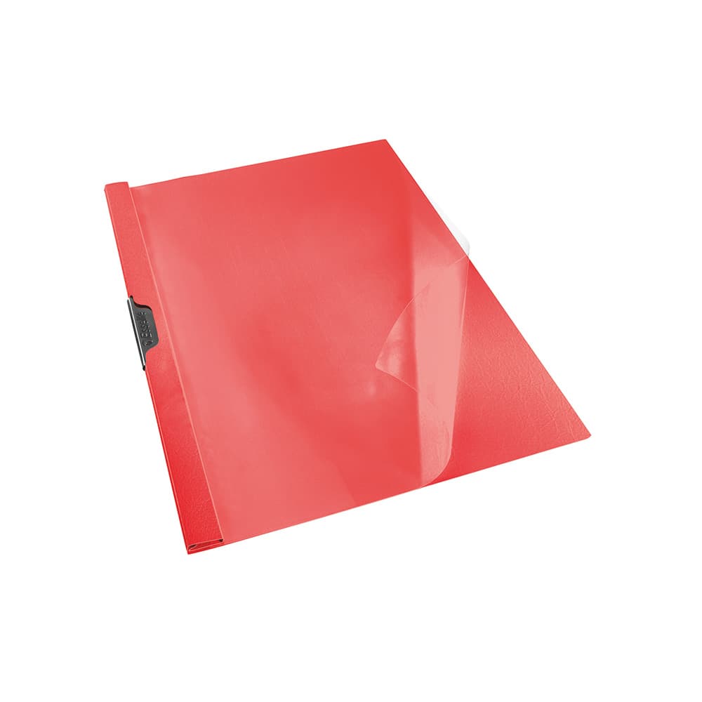 Classificador Clip Lateral 3mm 30 Folhas Esselte Vermelho