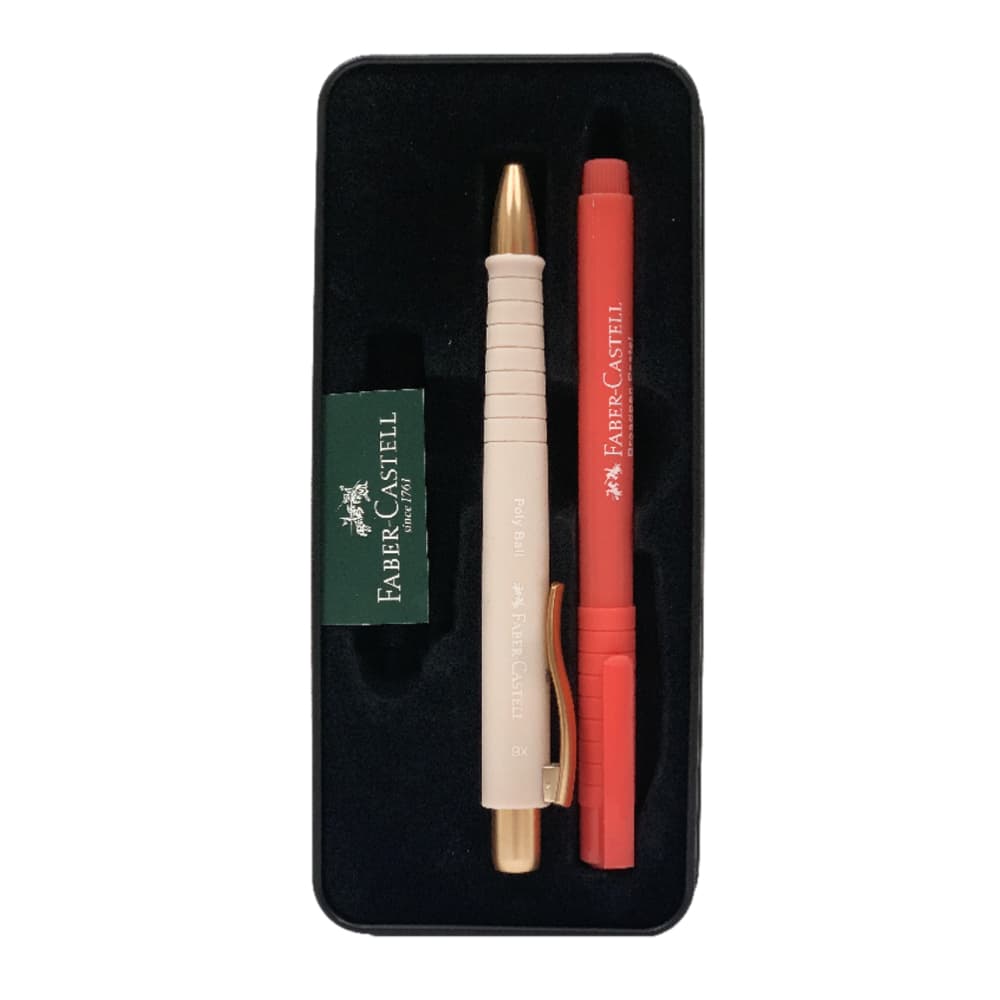 Esferográfica + Fineliner Broadpen Faber Castell Rosa