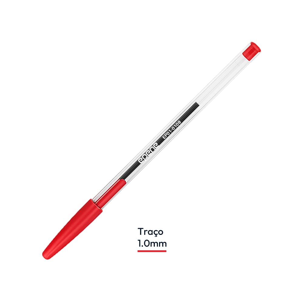 Esferográfica Epene EP01-0108 Ball Point Vermelho 1mm 1un