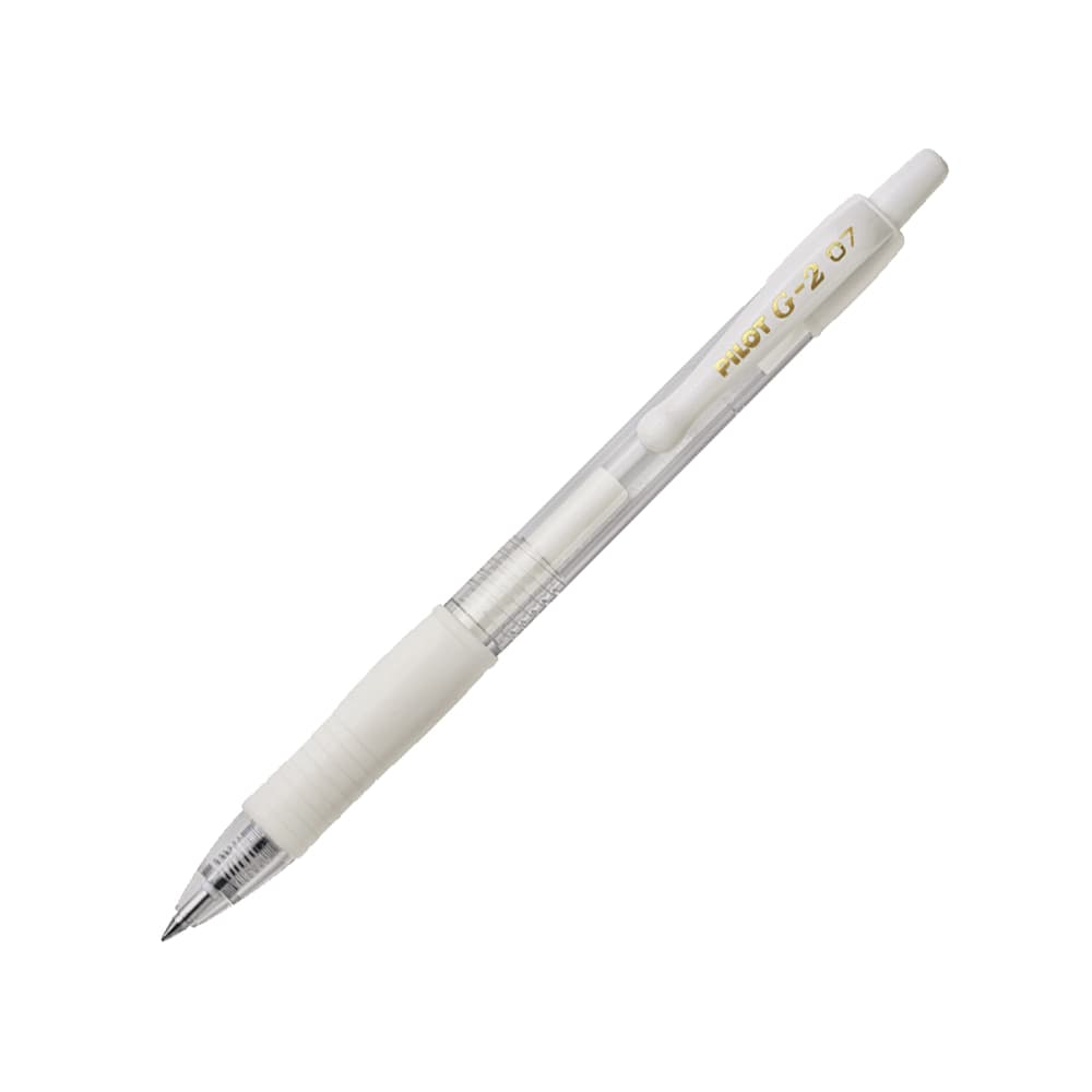 Esferográfica Gel Pilot G-2 Retrátil Branco 0,7mm 1un