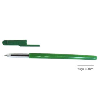 Esferográfica Ball Point Opaca Verde 1mm 50un