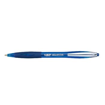Esferográfica Atlantis Soft BallPoint Retrátil Azul 1mm 1un