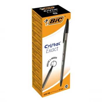 Esferográfica BIC Cristal Exact Preto 0,7mm 20un