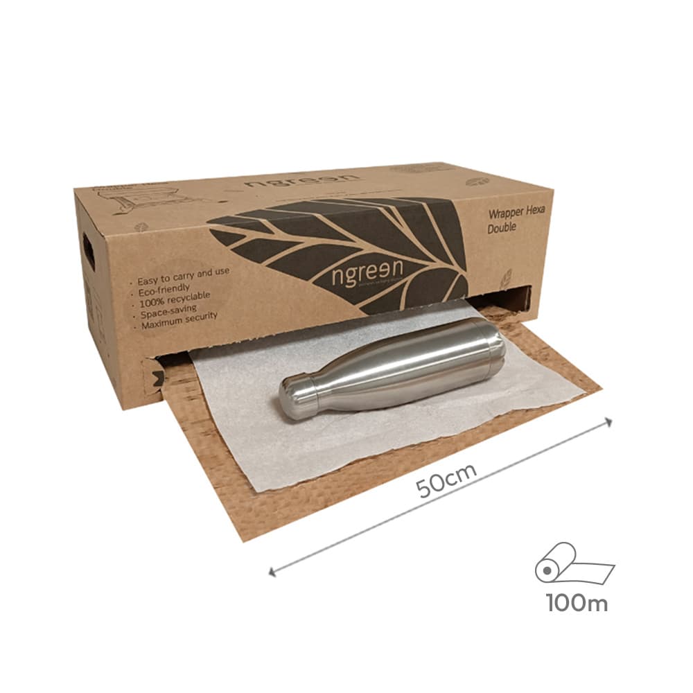 Dispensador Papel Favo 50cmx100m CA 90g + Sulfito Ngreen