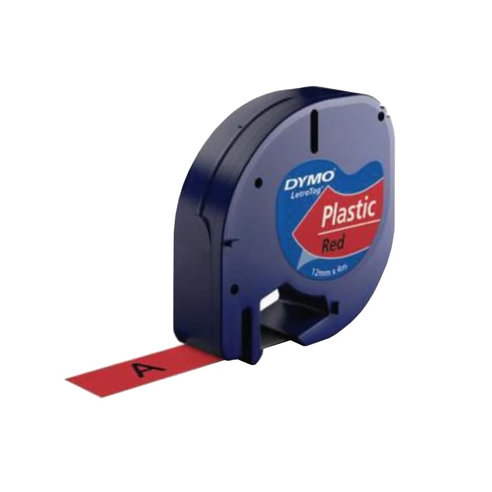 Fita 12mmx4m Preto/Vermelho Plástico 91203