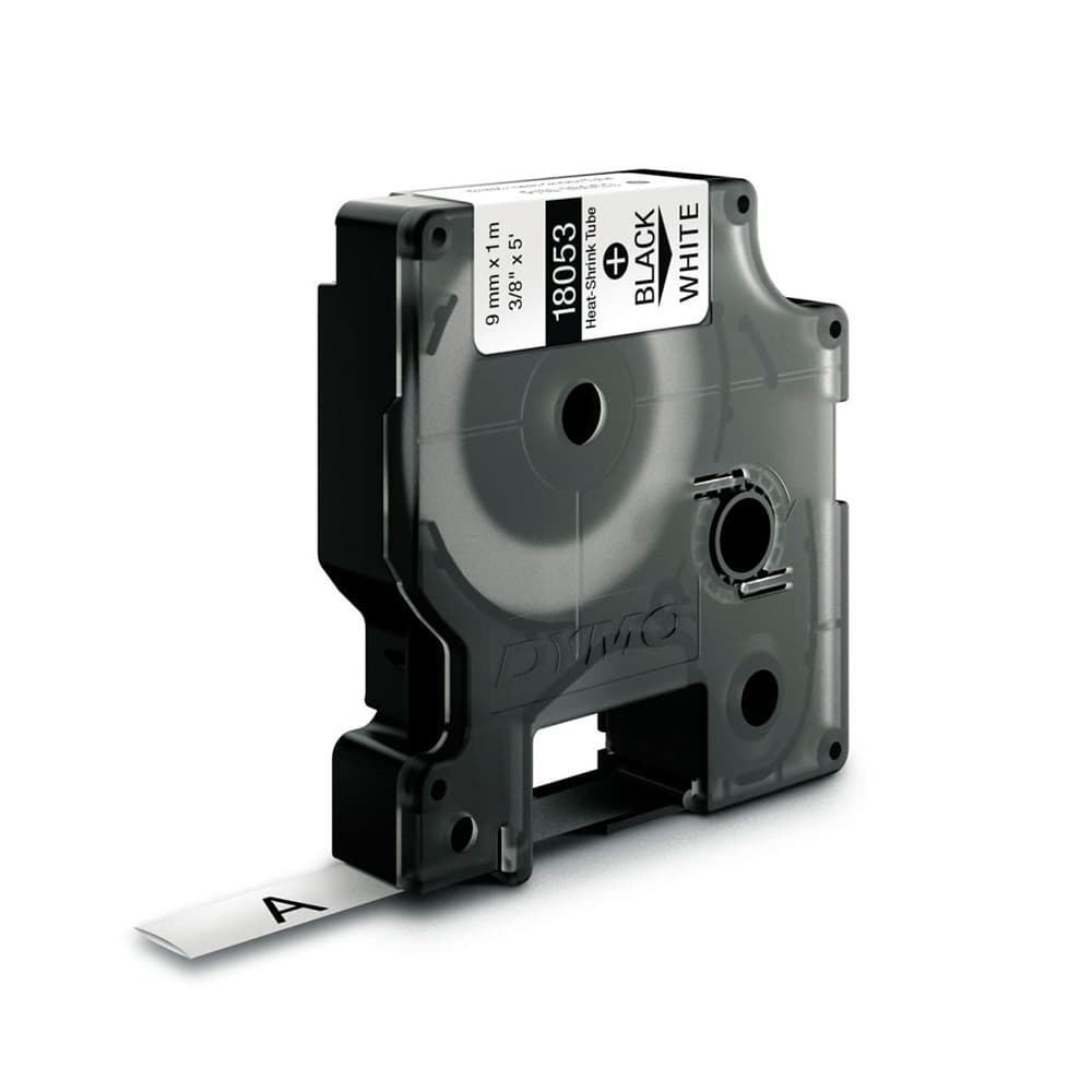 Fita Tubo Termo Retrátil 9mmx1,5m Preto/Branco Rhino