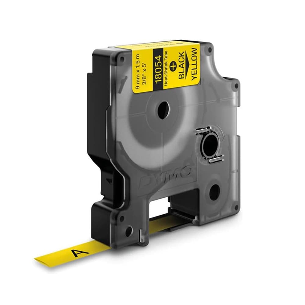 Fita Tubo Termo Retrátil 9mmx1,5m Preto/Amarelo Rhino