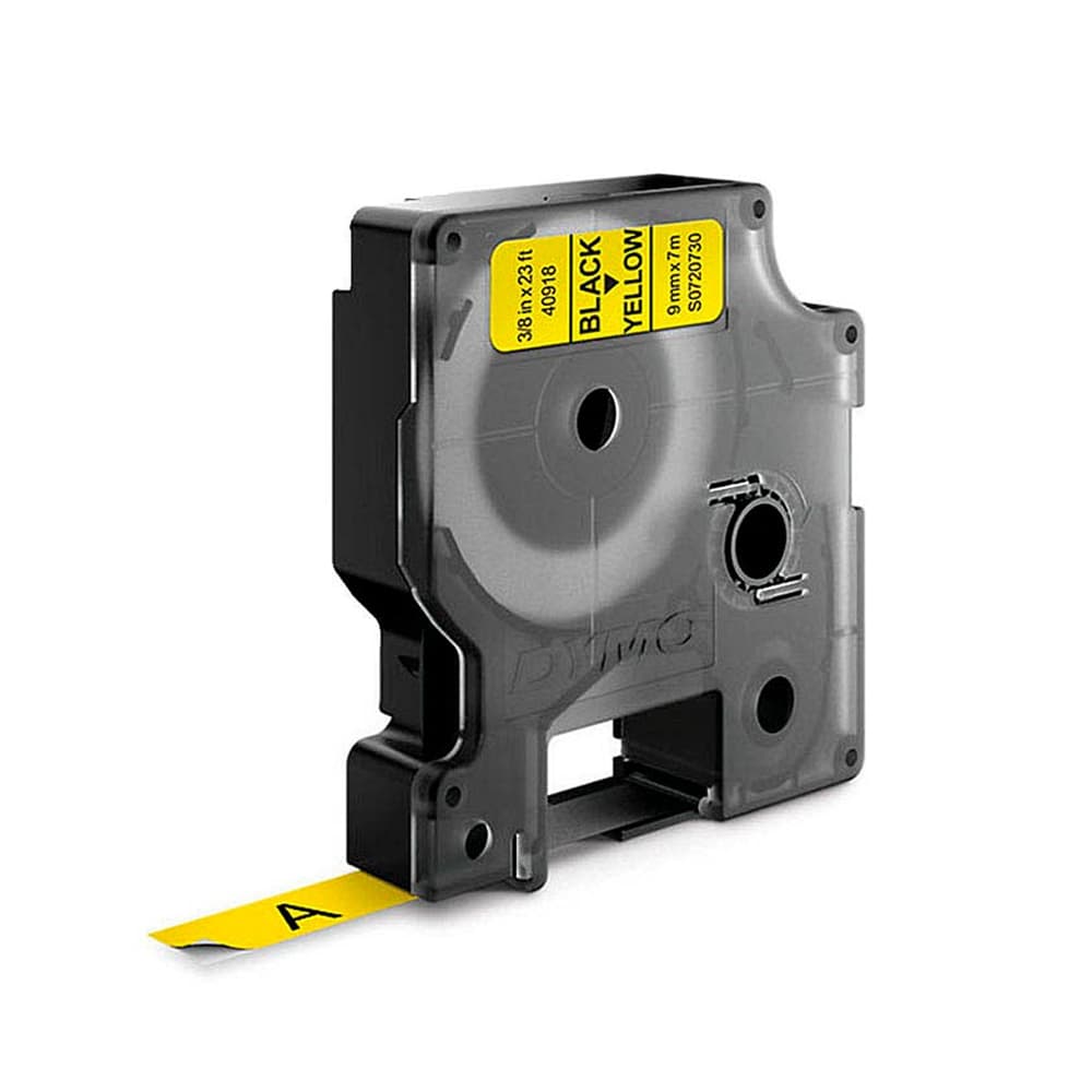 Fita 09mmx7m Preto/Amarelo Vinil 40918