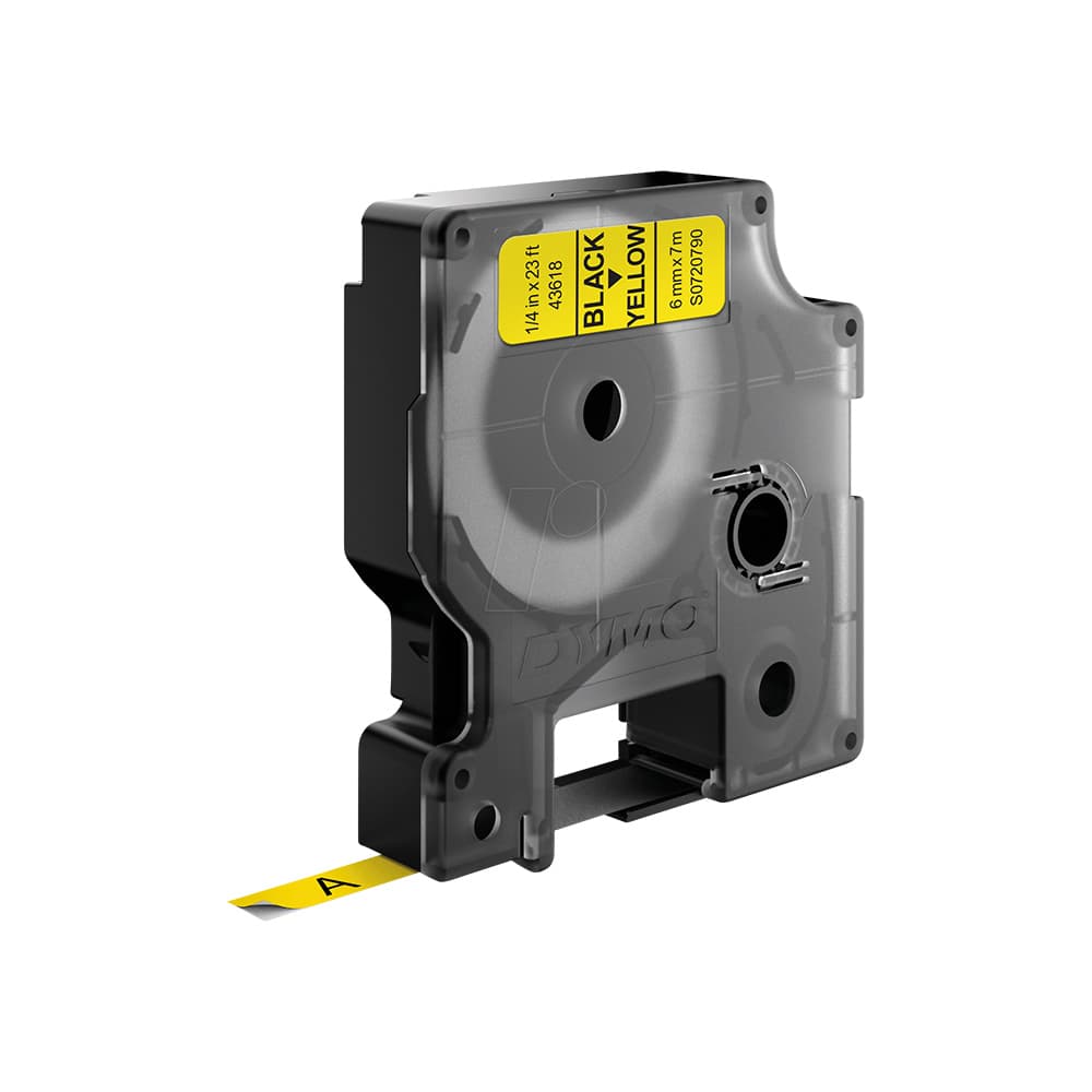 Fita 06mmx7m Preto/Amarelo Vinil 43618