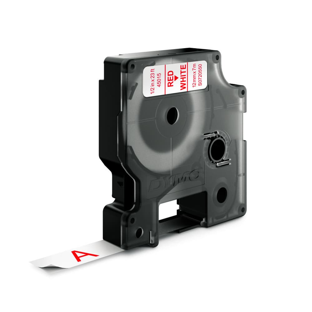 Fita 12mmx7m Vermelho/Branco Vinil 45015