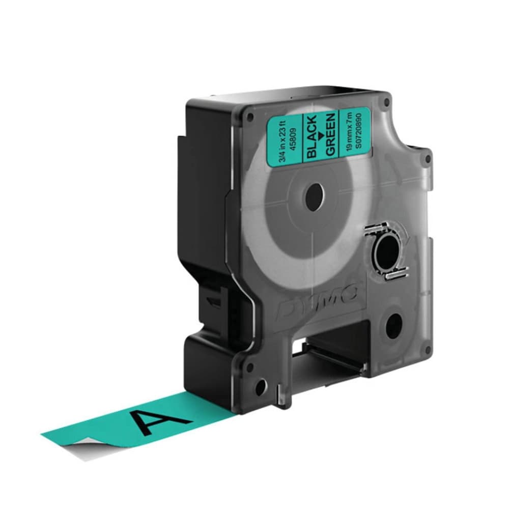 Fita 19mm7m Preto/Verde Poliéster 45809