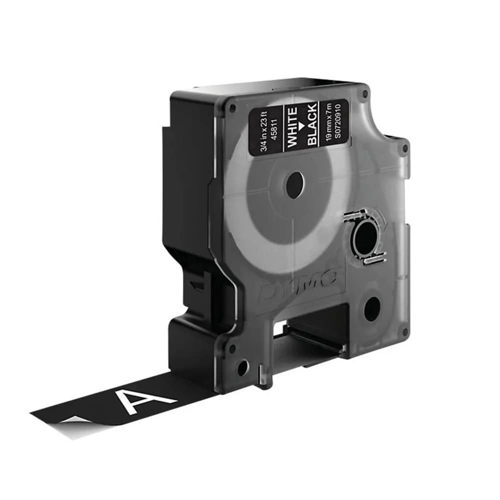 Fita 19mmx7m Branco/Preto Poliéster 45811