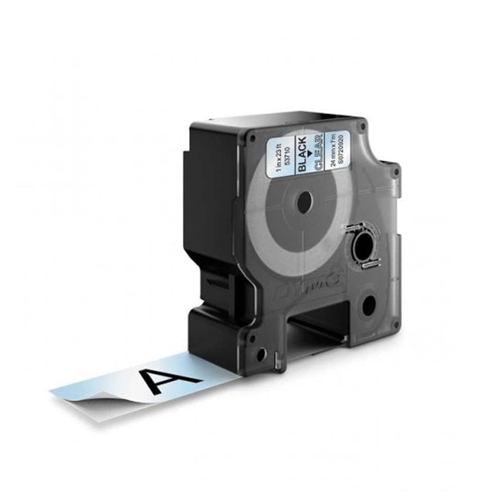 Fita 24mmx7m Preto/Transparente Poliéster 53710