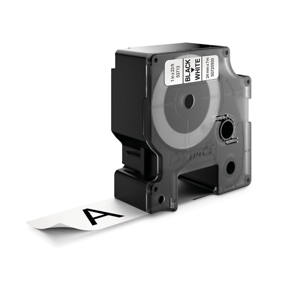 Fita 24mmx7m Preto/Branco Poliéster 53713