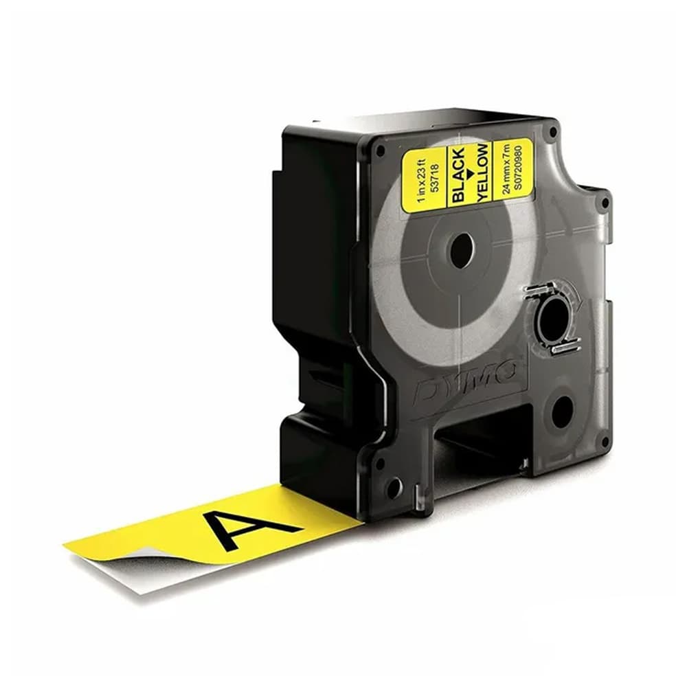 Fita 24mmx7m Preto/Amarelo Poliéster 53718