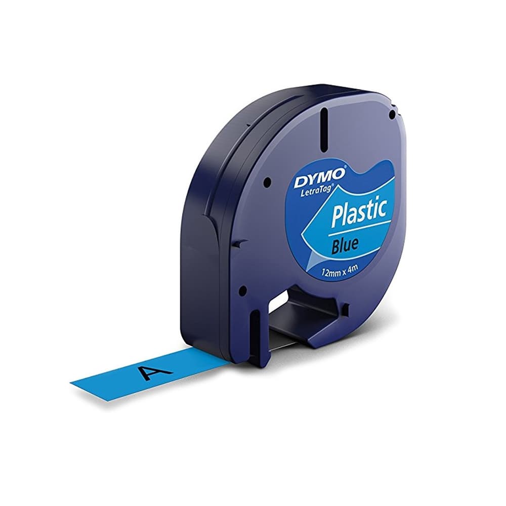 Fita 12mmx4m Preto/Azul Plástico 91205