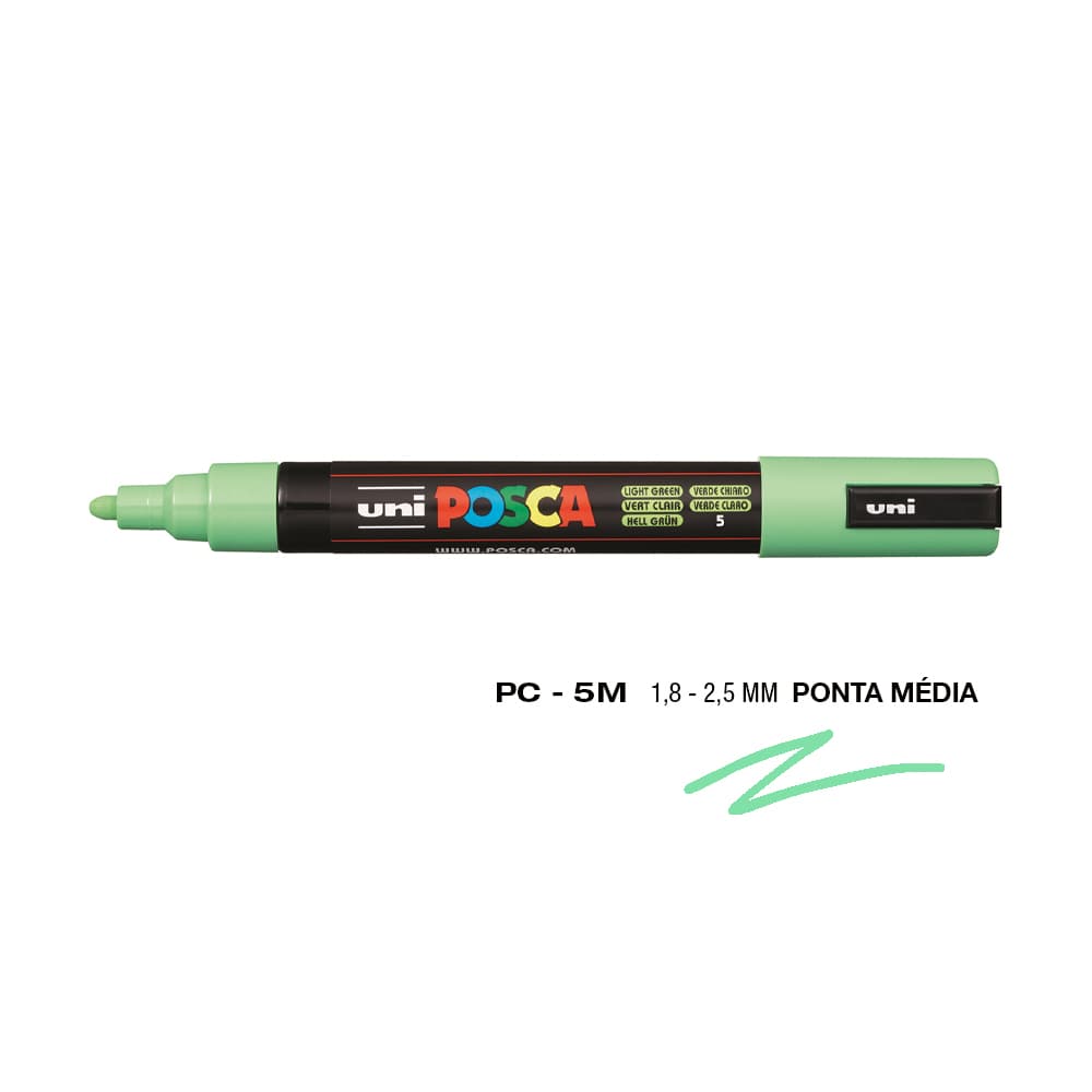 Marcador Uniball Posca PC-5M 1,8mm Verde Claro (5) 1un