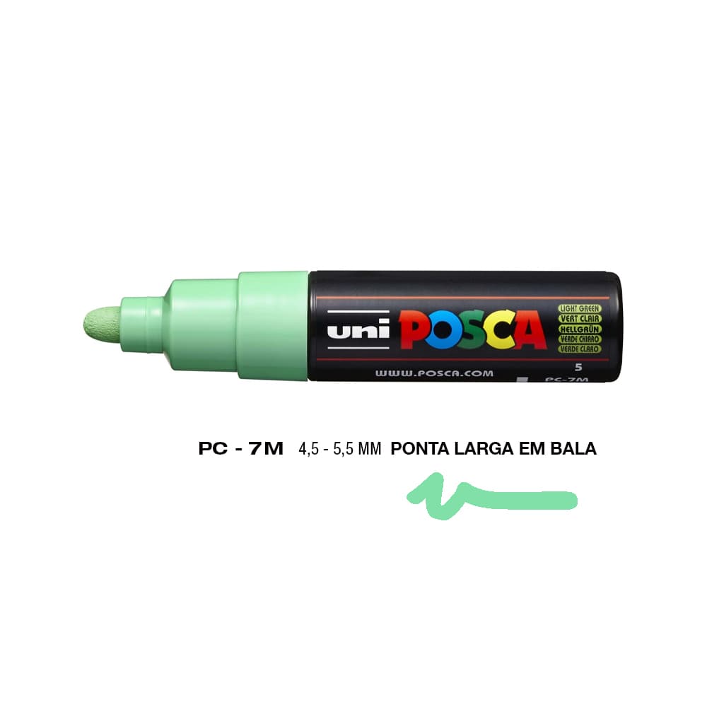 Marcador Uniball Posca PC-7M 4,5mm Verde Claro (5) 1un