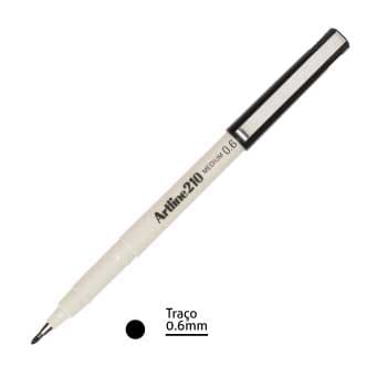 Marcador Médio Artline 210 0,6mm Preto 1un