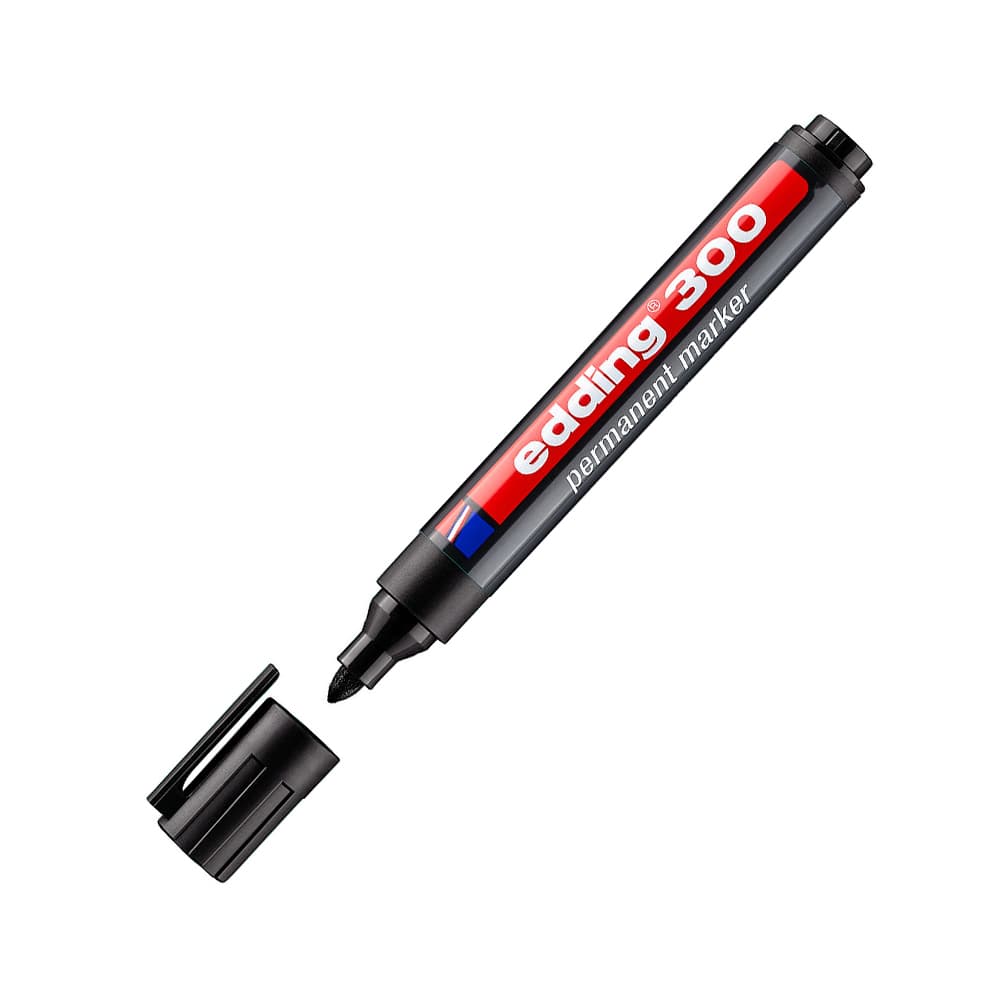 Marcador Médio Edding 300 1,5-3mm Preto 1un