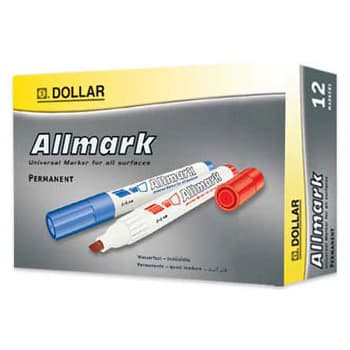Marcador Permanente Grosso Allmark UMS2 2mm Azul 12un
