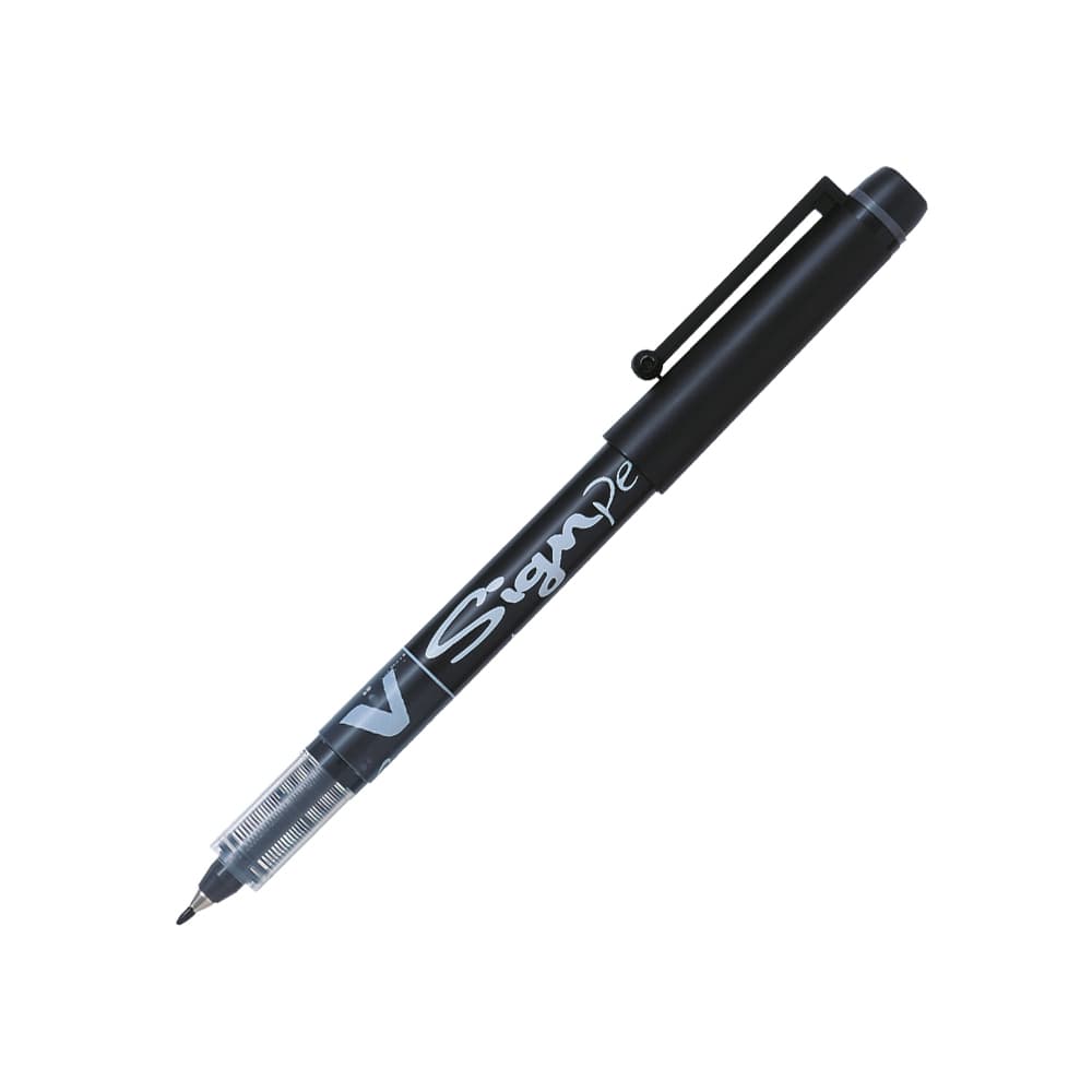 Marcador Médio Pilot V-Sign Pen 0,6mm Preto 1un