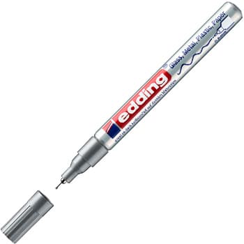 Marcador Permanente Fino Edding 780 0,8mm Prata 1un