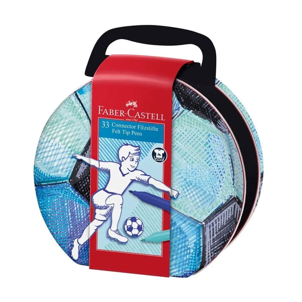Marcador Feltro Faber Castell Connector Mala Futebol 33un