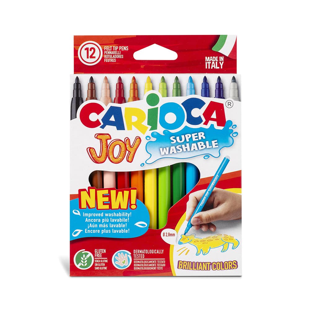 Marcador Feltro 012un Lavável Carioca Joy