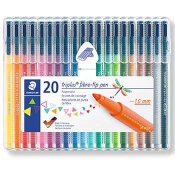 Marcador Feltro 020un Staedtler Triplus 323 Estojo Box