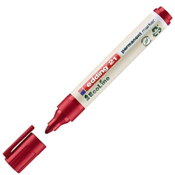 Marcador Permanente Grosso Edding e-21 1,5-3mm Vermelho 1un