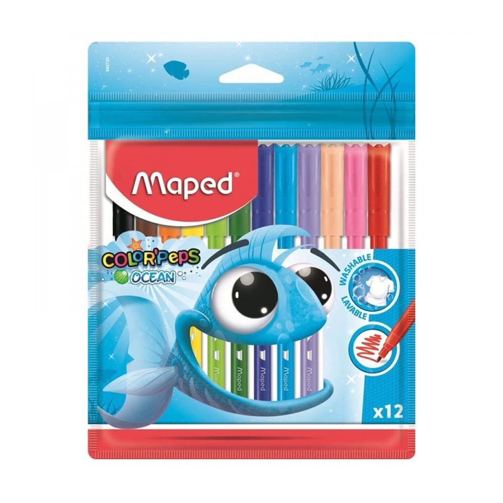 Marcador Feltro 012un Maped Color Peps Ocean