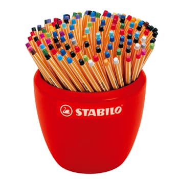 Marcador Fino Stabilo 0,4mm 20 Cores Expositor 150un