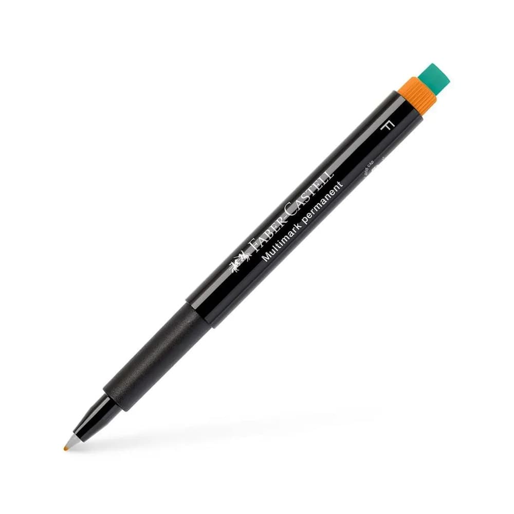 Marcador Permanente Fino Faber-Castell 0,7mm Laranja 1un