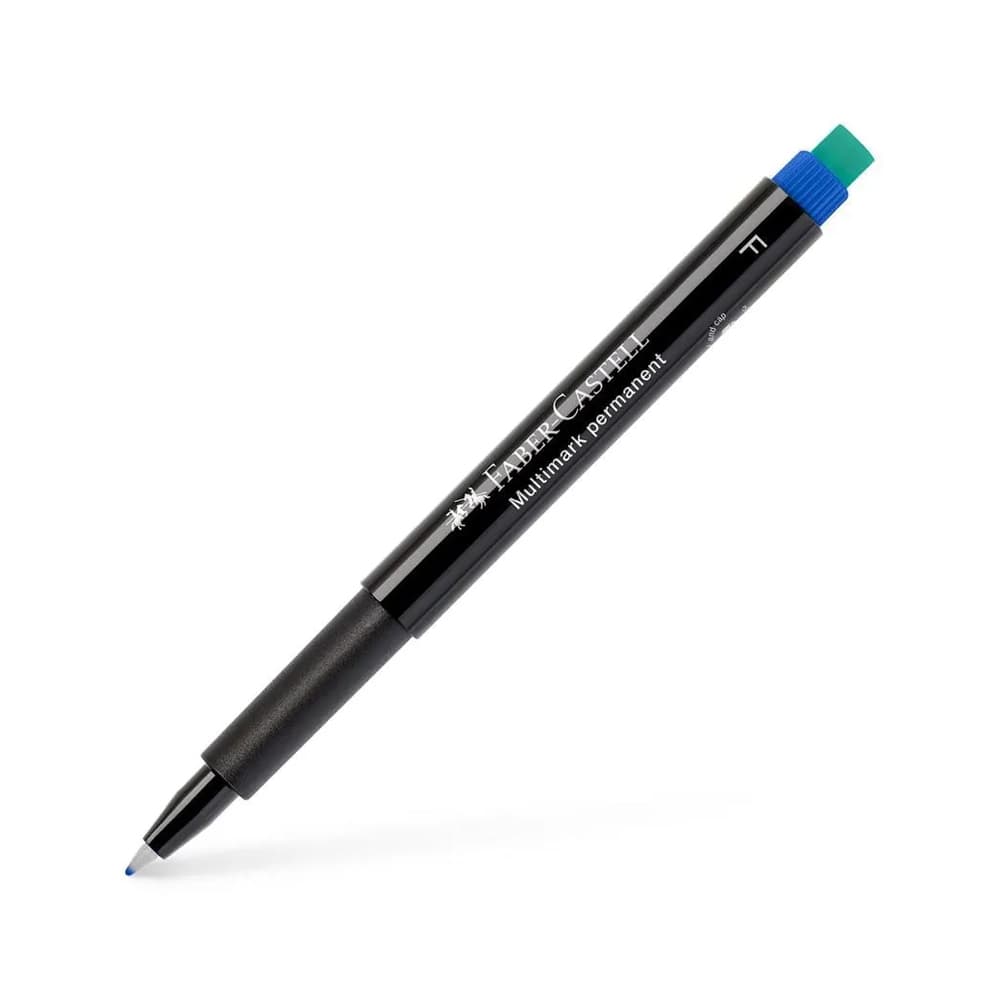 Marcador Permanente Fino Faber-Castell 0,7mm Azul 1un