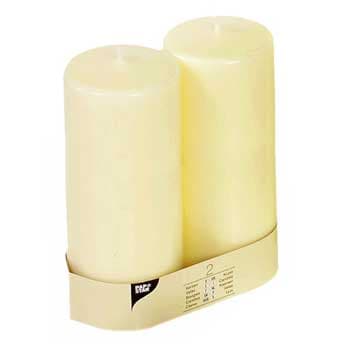 Velas Decorativas  Ø 80mm Altura 22cm Marfim-2un