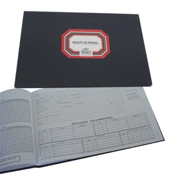 Livro Registo Cadastro Pessoal 50 Folhas